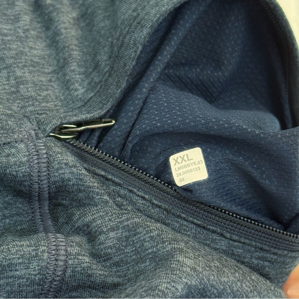 Lululemon heathered Classic navy blue drawstring waist soft jersey jogger pants - Picture 12 of 14